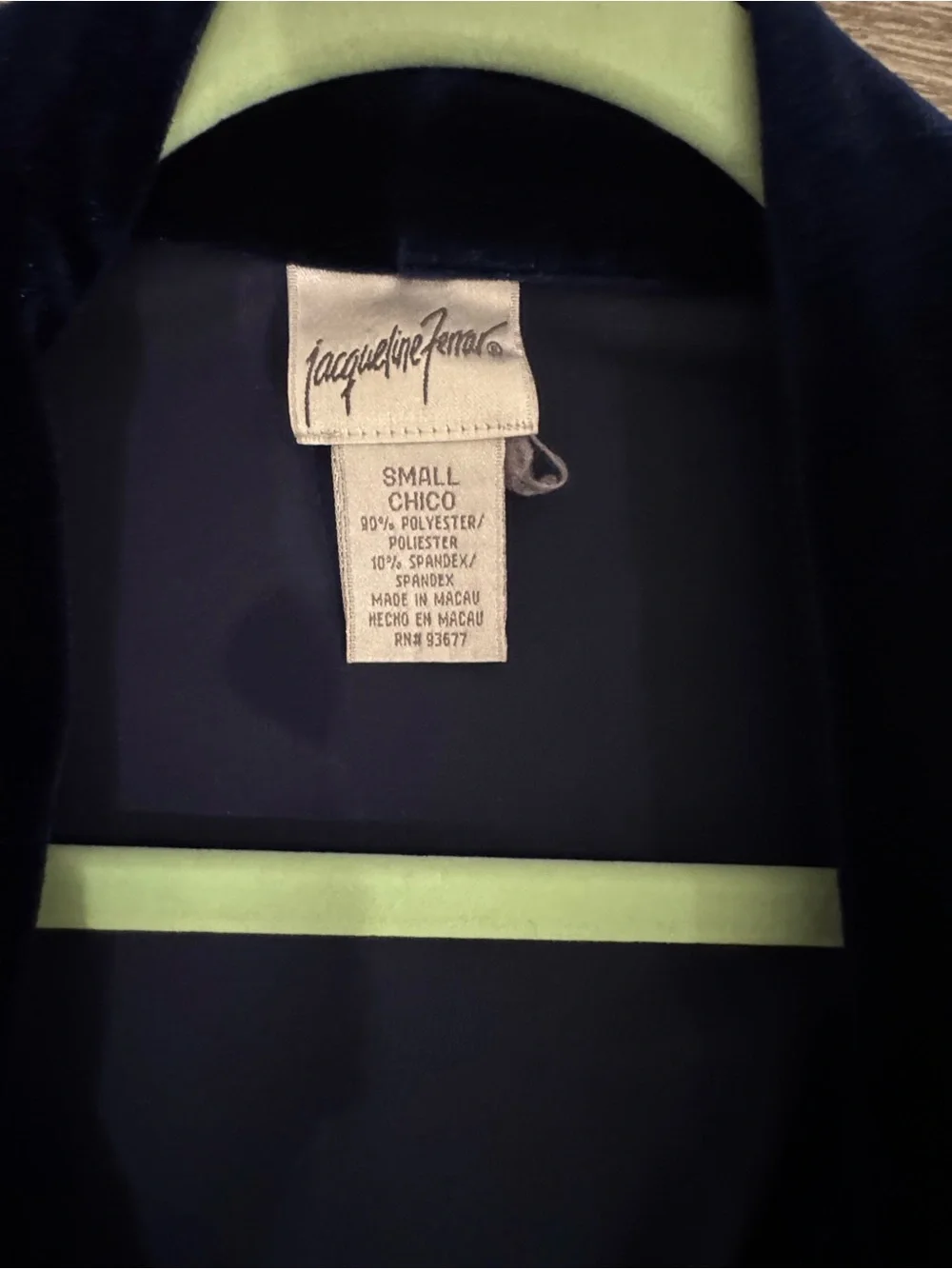 Vintage Women’s S Jacqueline Ferrar Deep Blue Velvet Blazer Cocktail‎ Old Money